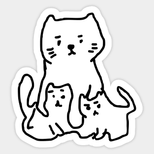 Doodle cat mom Sticker